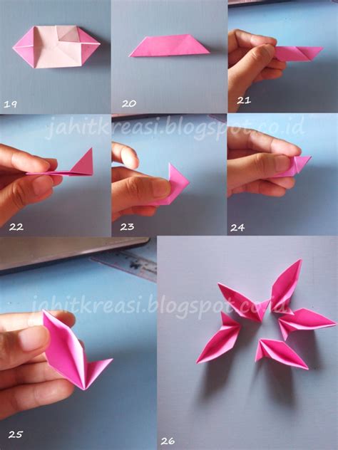 Untuk tangkainya, kamu bisa menggunakan seperti cara membuat bunga dari origami yang pertama, yaitu bunga tulip, atau ikuti cara di bawah Cara Membuat Origami Bunga Sakura - Berbagi Tutorial Aneka ...