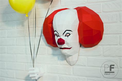 Pennywise Stephen King It Origami D Evil Clown Papercraft Etsy