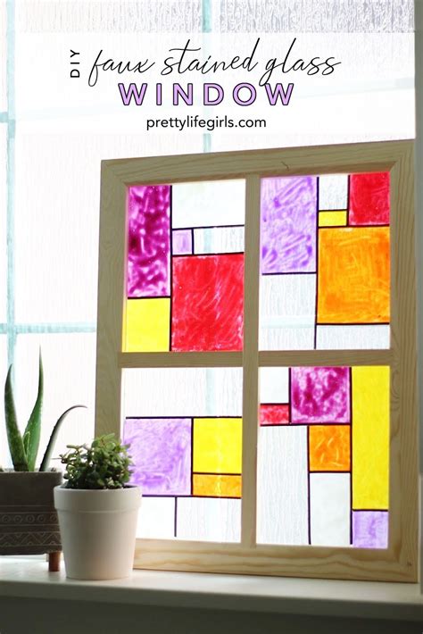 How To Make A Faux Stained Glass Window The Pretty Life Girls