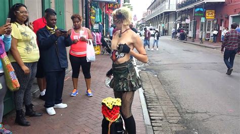 Tits On Fire On Bourbon St New Orleans Youtube