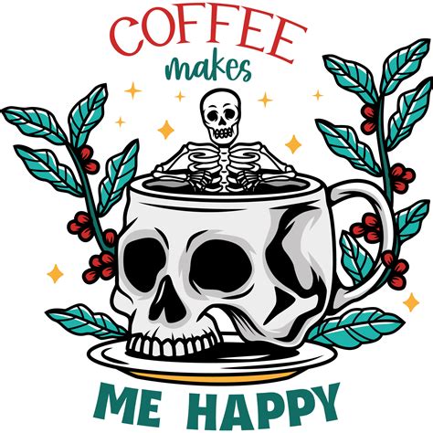 Coffee Makes Me Happy Vividkustomdesigns