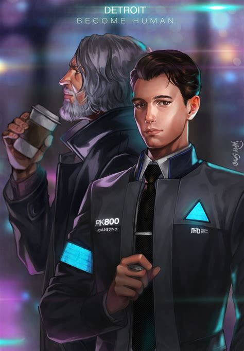 Detroit become human | DBH | Connor and Hank | Detroit become human, Detroit become human connor 