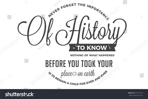 Never Forget Importance History Know Nothing Stock Vector Royalty Free