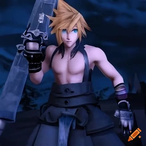 cosplay of cloud strife from final fantasy vii on craiyon