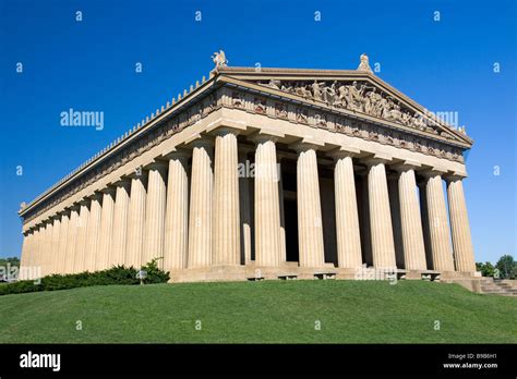 Greco Replica Parthenon Centennial Park Nashville Tennessee Usa Foto
