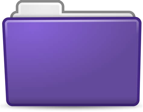 Icon Big Image Png Purple Folder Clipart Transparent Png Full Size