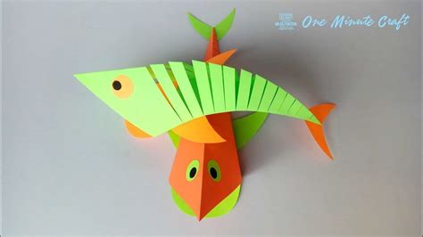 Easy Origami Paper Fish How To Make A 3d Paper Fish Diy Moving