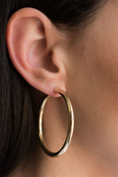 14k Gold Medium Hoops Gold Hoops Earrings Large Large Hoop Earrings Big Earrings