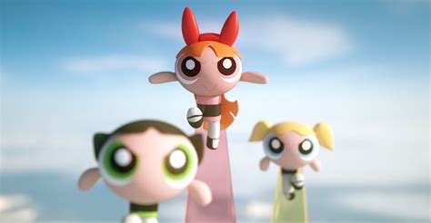 3d Model Powerpuff Girls 3d Model Vr Ar Low Poly Obj Fbx Ma