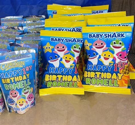 Baby Shark Party Favor Snacks Etsy