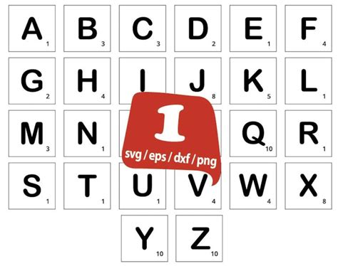 Scrabble Letters Svg Scrabble Tile Svg Alphabet Svg Letters Etsy