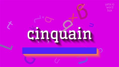 How To Say Cinquain High Quality Voices Youtube