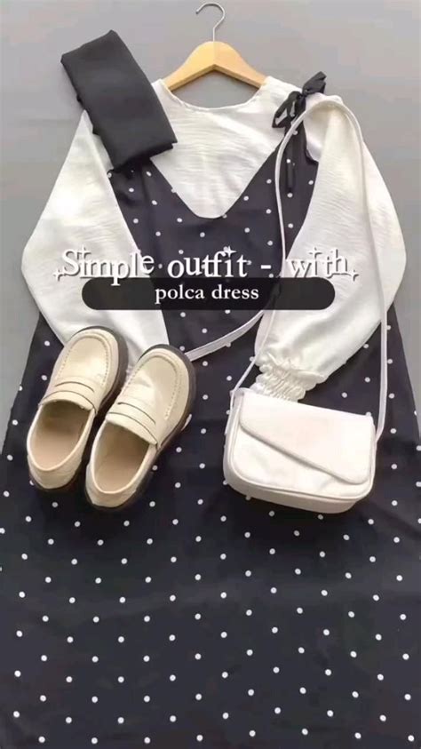 Simple Outfit With Polka Dress Link Produk Di Bio Kategori Fashion Link