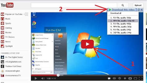 Select download from menu bar. How can I download a streaming video with IDM? IDM ...
