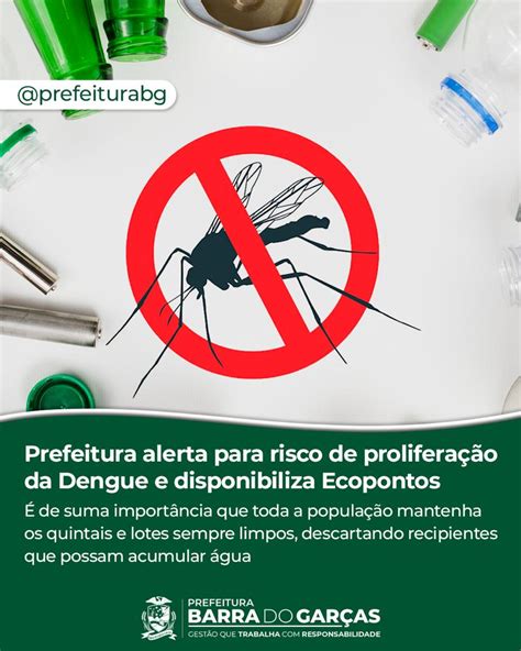 Prefeitura alerta para risco de proliferação da Dengue e disponibiliza