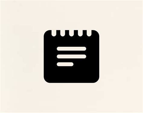 Notes App Icon Aesthetic White Simple Notepad Bestnote On The App