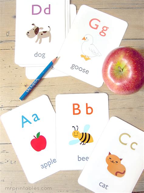 Make flash cards using this ms word template setup for you to select your own pictures. Free Printable: Alphabet Flash Cards - SheSaved®