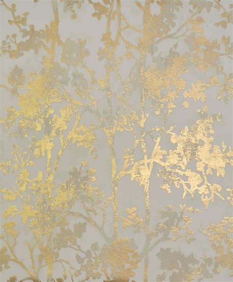 York Wallcoverings Nw3582 Modern Metals Shimmering Foliage Wallpaper