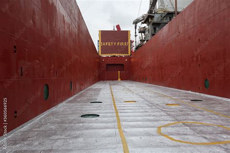 Inside Empty Cargo Hold Of General Cargo Ship Stock Photo Adobe Stock