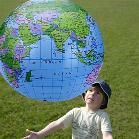 Pangda 8 Pack Inflatable Globe Blow Up World Globe Pvc World Globe