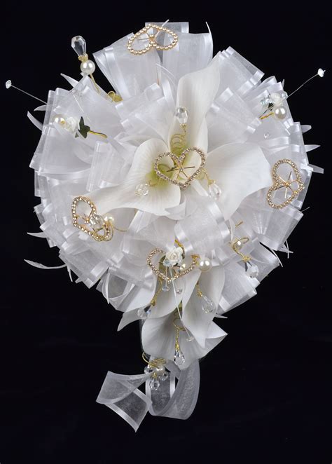 Beautiful White Flowerbouquet Quinceanera Diy Wedding Flowers