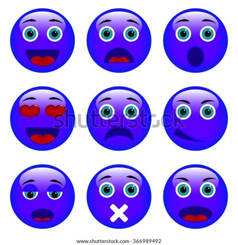 set emoticons set emoji isolated vector stock vector royalty free 366989492 shutterstock
