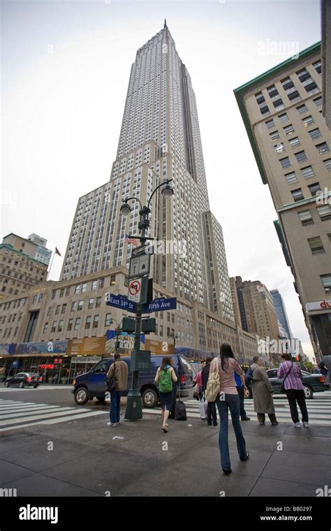 View On Empire State Building From North East Corner Of 34th Street And