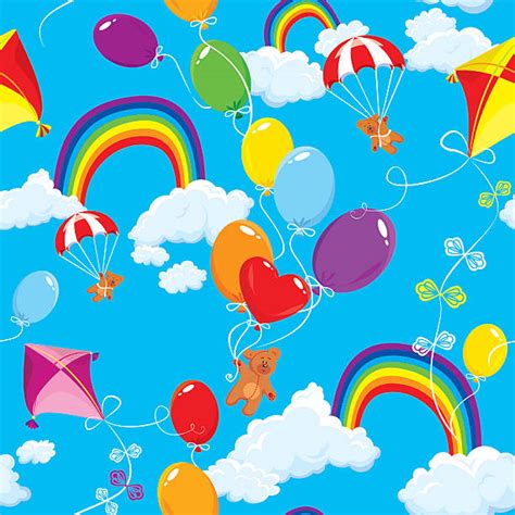 Best Colorful Parachute Cartoon Illustrations Royalty Free Vector