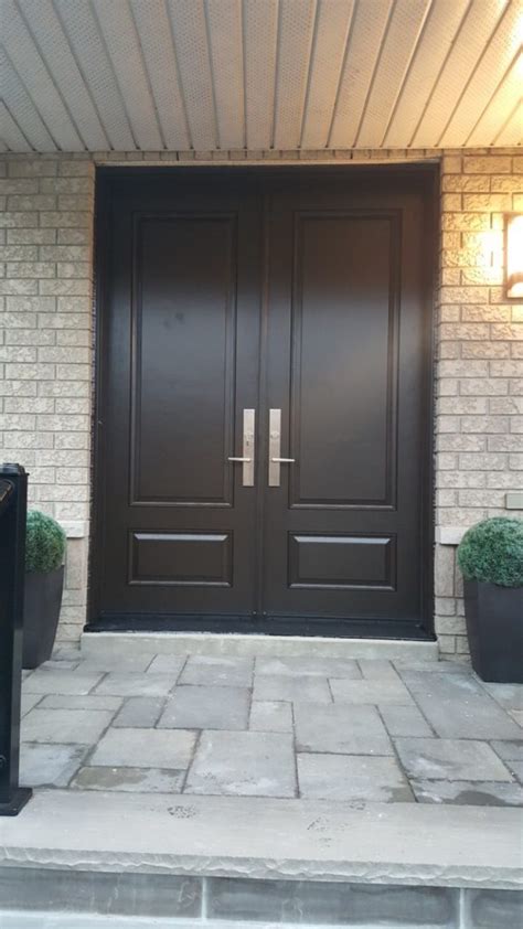Traditional Fiberglass Double Front Entry Door Modern Doors
