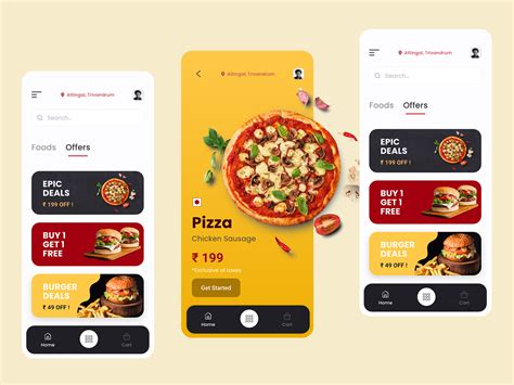 Pizza And Food Delivery Mobile App Design By Kiran Devadas On Dribbble