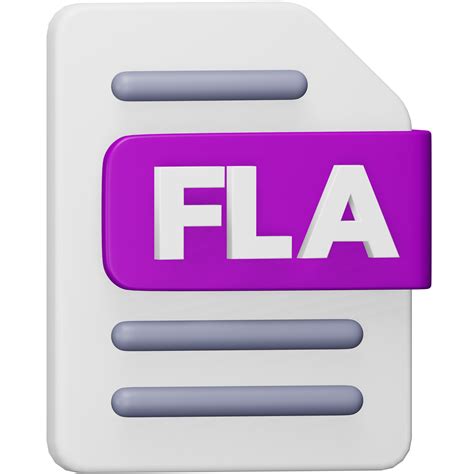 Fla File Format 3d Rendering Isometric Icon 15081208 Png