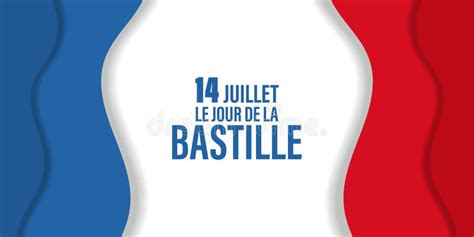 14th July Bastille Day National Day Of France Card Banner Poster