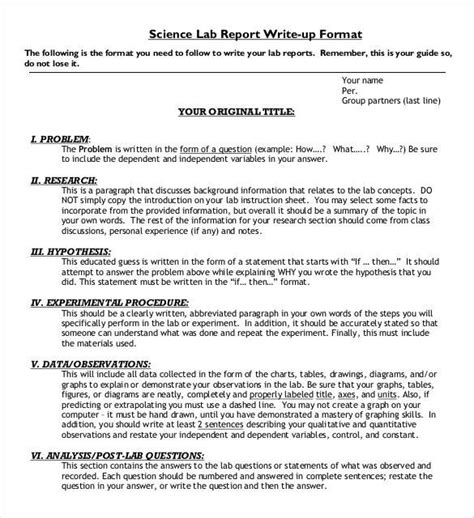 Chemistry Lab Report Templates 3 Free Excel Word And Pdf