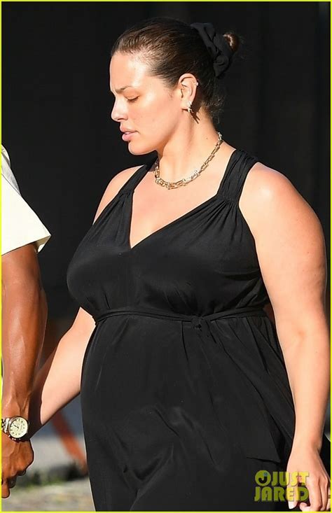 ashley graham and husband justin ervin head out for dinner after announcing second pregnancy