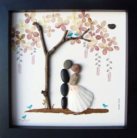 Looking for the best wedding gifts this year? Unique WEDDING Gift-Personalized Wedding Gift-Pebble Art ...