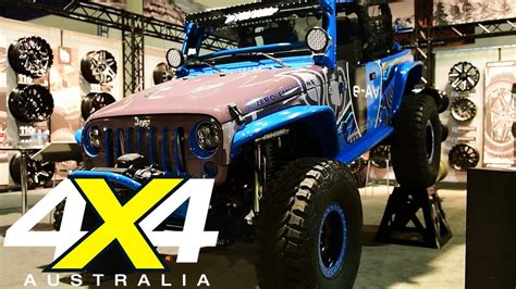 electric jeep jk wrangler  sema   australia youtube