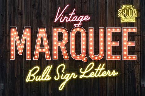 Vintage Style Marquee Bulb Sign Letters