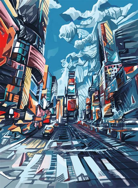New York City Times Square Painting By Bekim Art