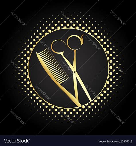 Scissors And Comb For Beauty Salon Royalty Free Vector Image