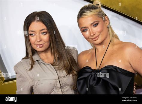 anastasia kingsnorth left and saffron barker pose for photographers at the world premiere of