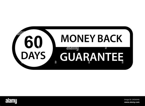 60 Days Money Back Guarantee Icon Vector For Graphic Design Logo