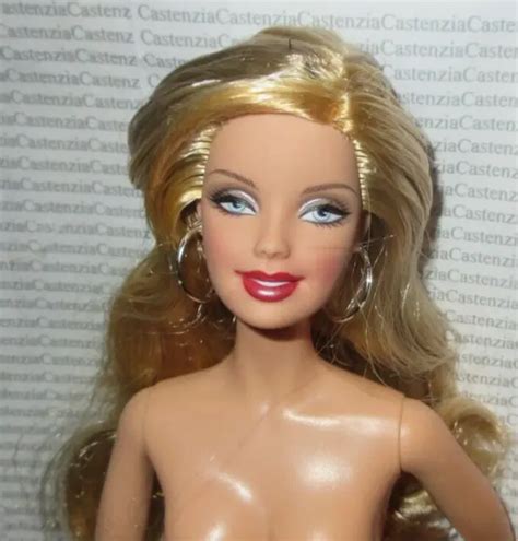 N Nude Barbie Doll Model Muse Nascar Blonde Blue Eyes Fashion Doll