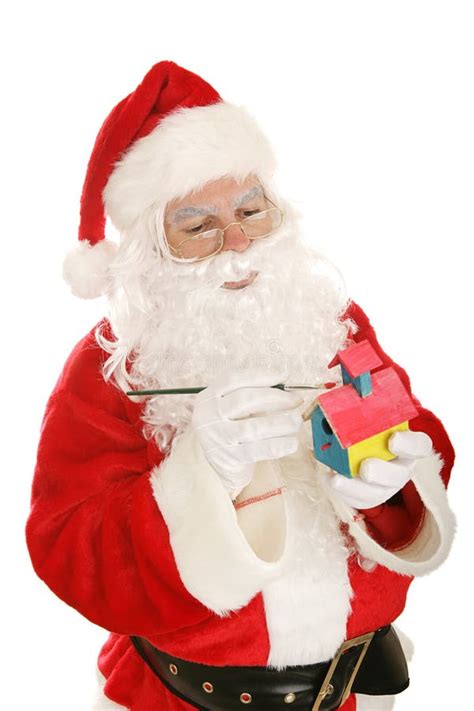 Santa Making Toys Stock Image Image Of Happy Boots Fictional 3468399