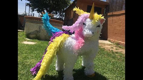 Large unicorn pinata 16 diameter. PIÑATA DE UNICORNIO, HOW TO MAKE A PINATA UNICORN ,DIY UNICORN - YouTube