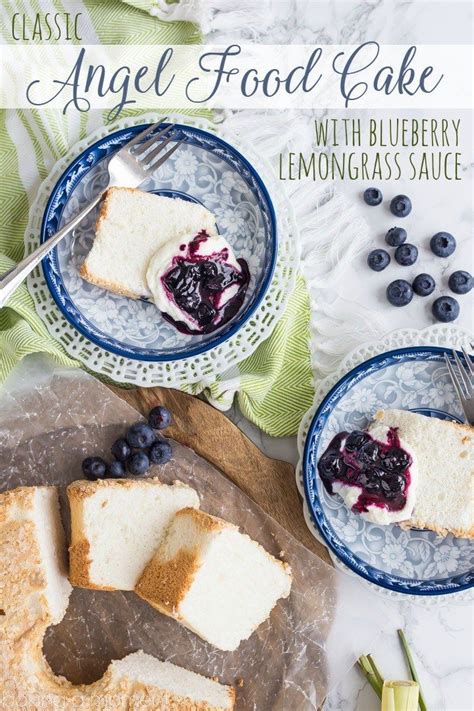 Classic Angel Food Cake Perfectly Sweet And Light As A Cloud Served With Fresh Whipped Cream And