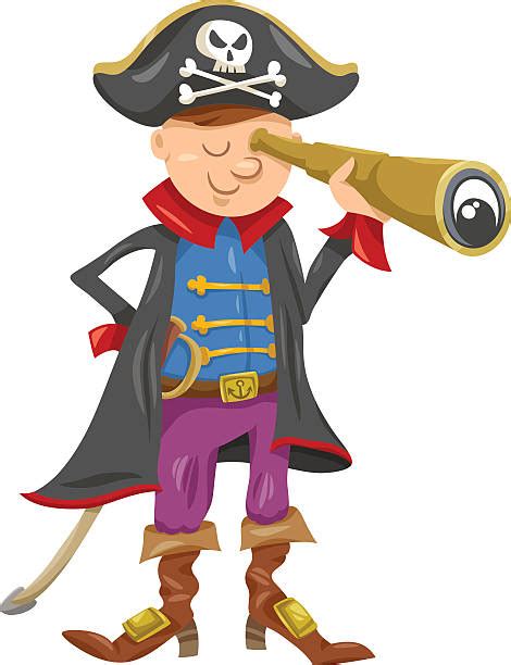Royalty Free Funny Pirate Boy With Sword Jolly Roger Clip Art Vector