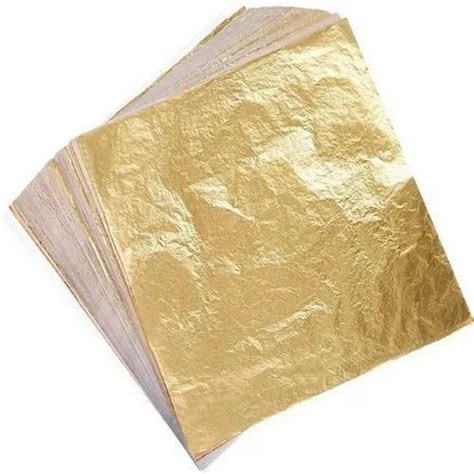 Gold Foil Sheets For Industry 0025 Mm At Rs 1100piece In Kaithal