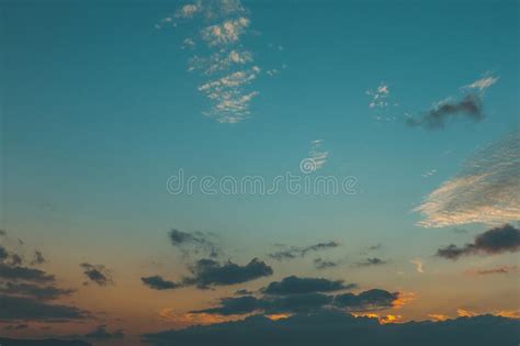 Dramatic Cloudy Sunset Sky Stock Photo Image Of Clouds 214231526