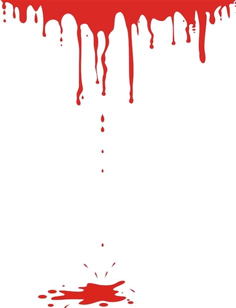 Premium Vector Dripping Blood Isolated On White