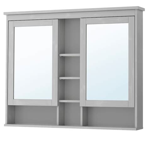 Hemnes Mirror Cabinet With 2 Doors Gray 47 14x38 58 Ikea
